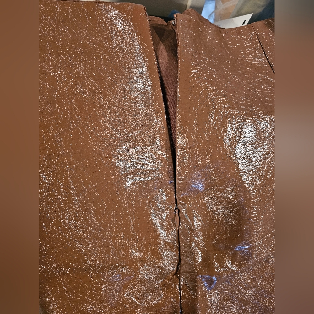 Mi Ami Shimmering Brown Skirt Size L - Picture 4 of 4